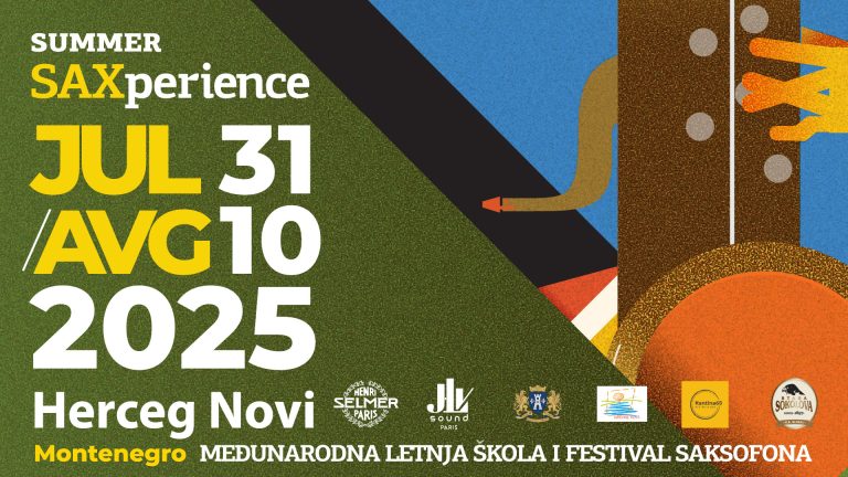 Summer SAXperience 2025 – jubilarni deseti međunarodni festival i letnja škola saksofona u Herceg Novom