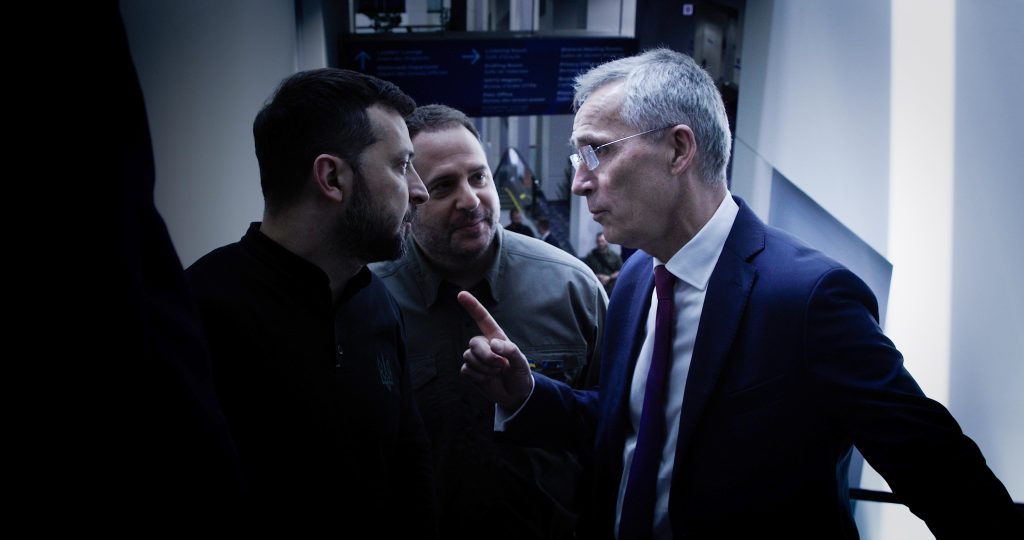 Jens Stoltenberg and Volodymyr Zelenskyy in Facing War (2025)