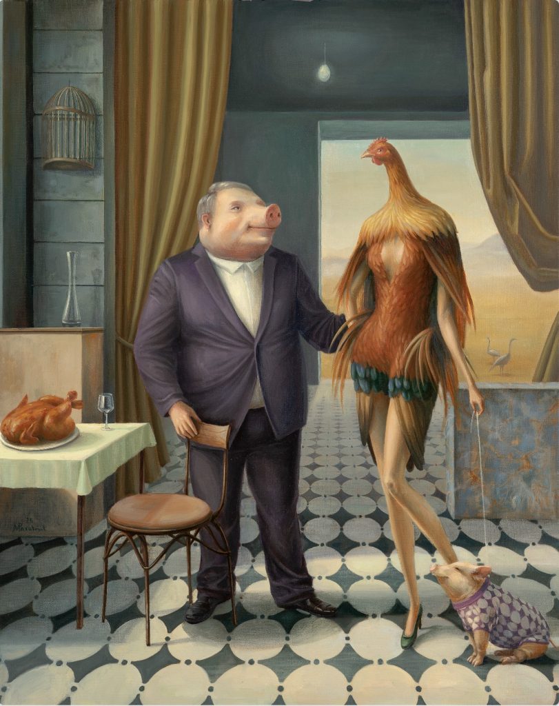 Marijana Rakićević, tricky games, ulje na platnu, 100x80cm, 2025god