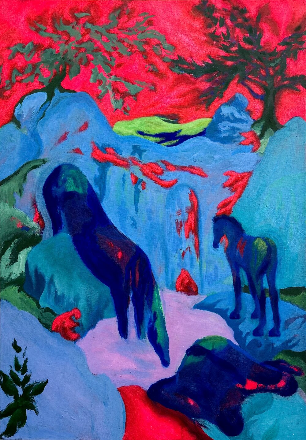 In the after - akril na platnu, 100x70cm, 2025.