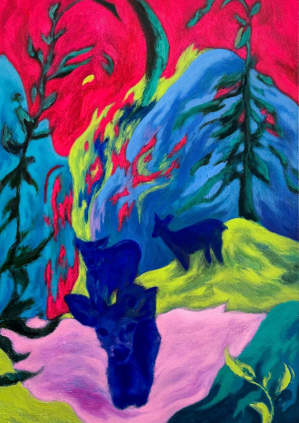 Promised Land - akril na platnu, 50x70cm, 2025.