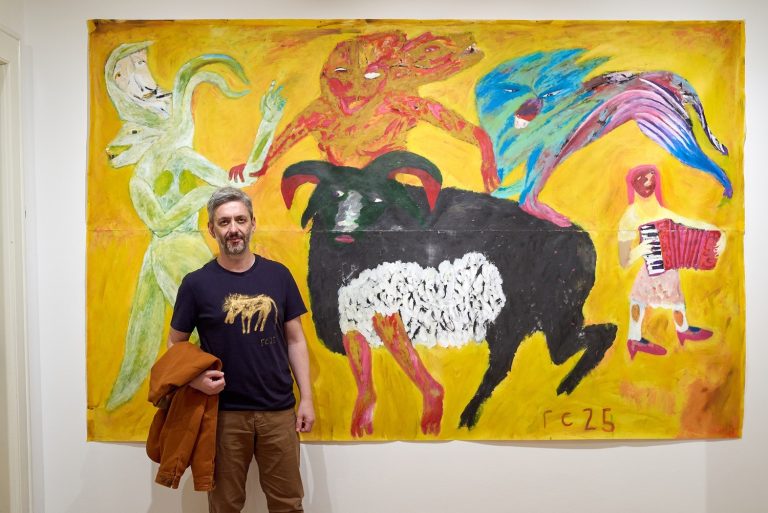 Goran Stojčetović Četvrti Trijenale Muzeja naivne i marginalne umetnosti „Ekscentrici“ u Salonu Oto Bihalji-Merin u Beogradu foto Marija Konjikušić