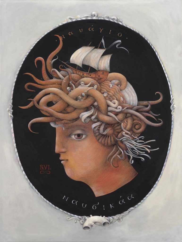 Julija Dašić, Nausika, akril, 80x60cm, 2025god