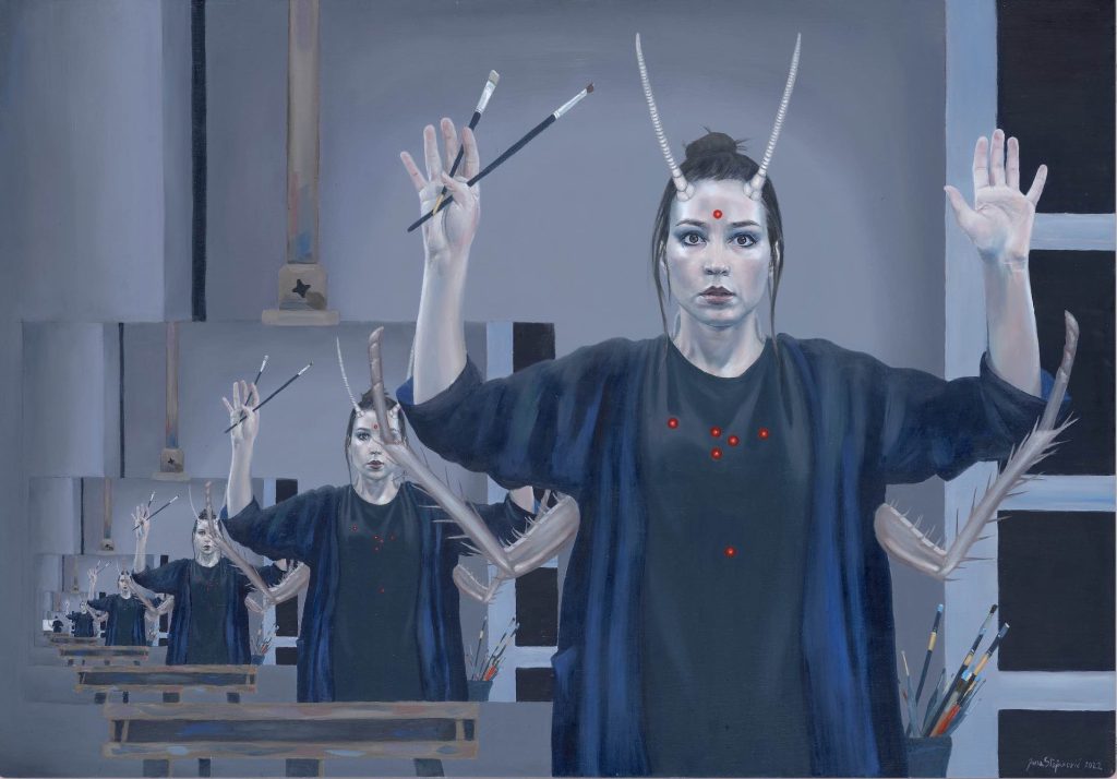 Jana Stojaković, Rekapitulacija, Ulje na platnu 100x70cm, 2022god