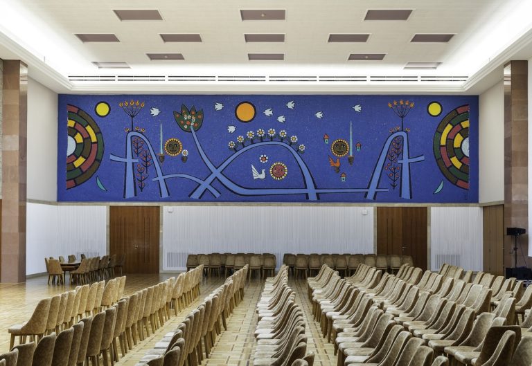 Svečano – Putevi Jugoslavije, 1969-1977, zidno slikarstvo, 525x1875