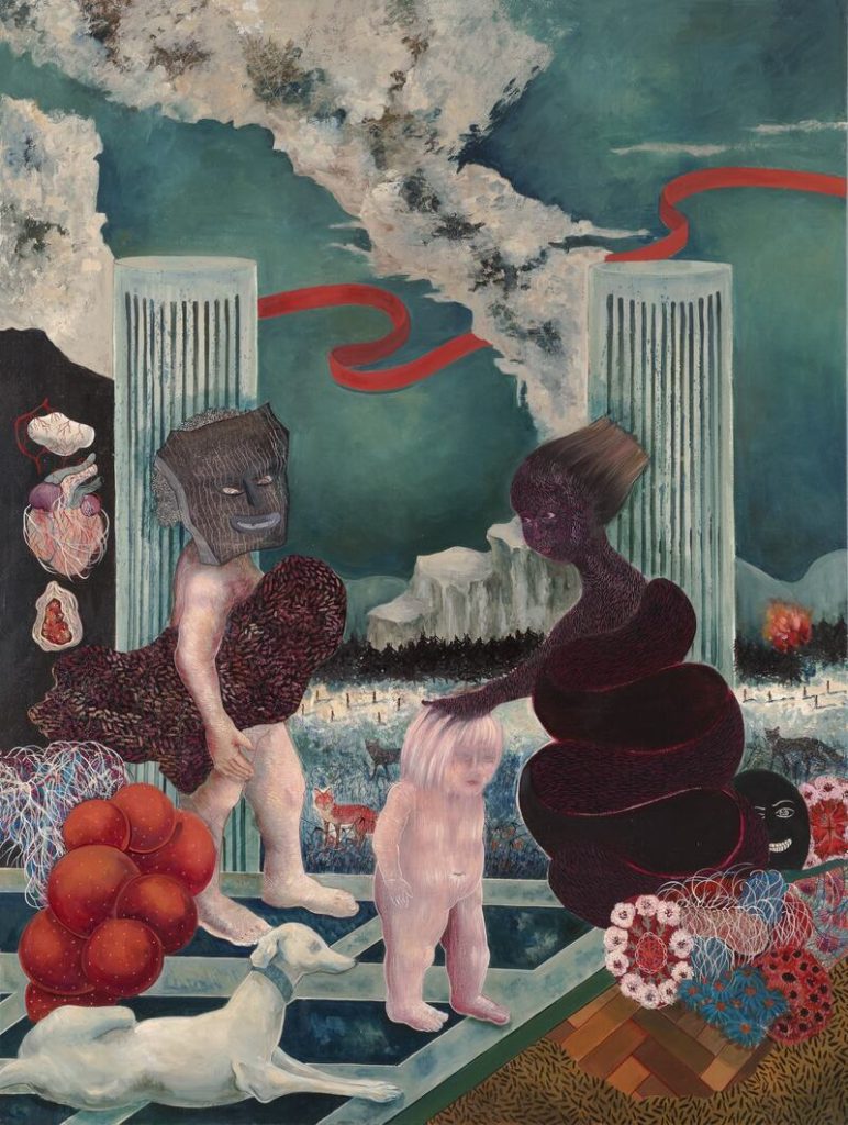 Mapiranje, ulje na platnu, 200x150 cm, 2025