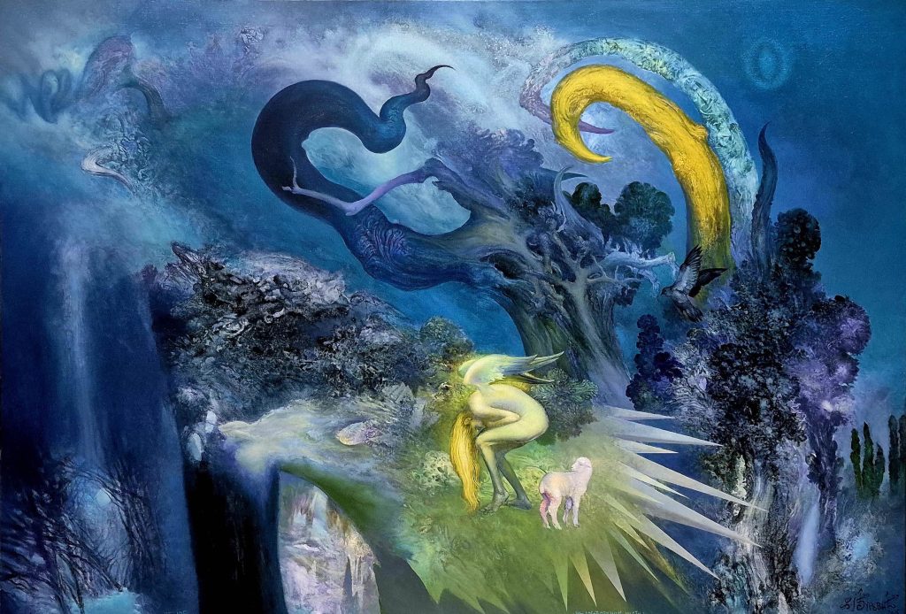 Pastirica, 80x150 cm, ulje na platnu