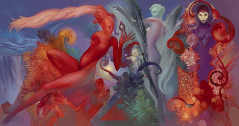 Andjeo nektara, 85x160 cm, ulje na platnu, 2007