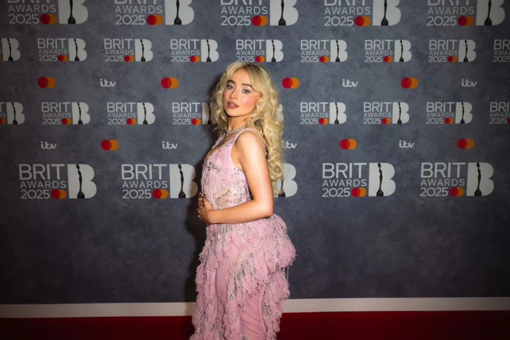 Sabrina Carpenter on the BRIT Awards 2025 Red Carpet