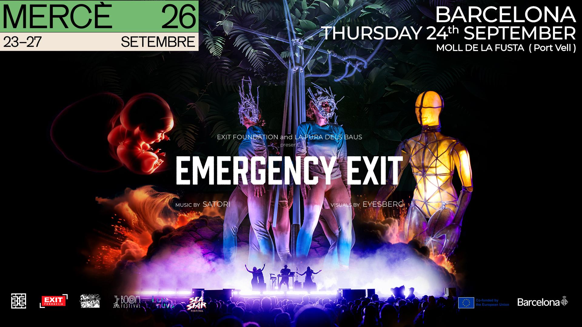 Emergency EXIT – vizual performansa EXIT fondacije i La Fura dels Baus za Barselonu