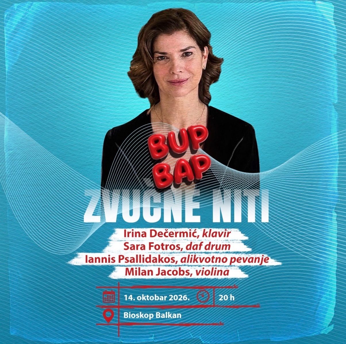 Irina Dečermić – koncert „Zvučne niti“ na BUP BAP festivalu
