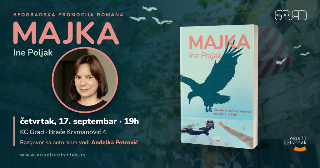 Promotivni vizual za roman „Majka“ Ine Poljak