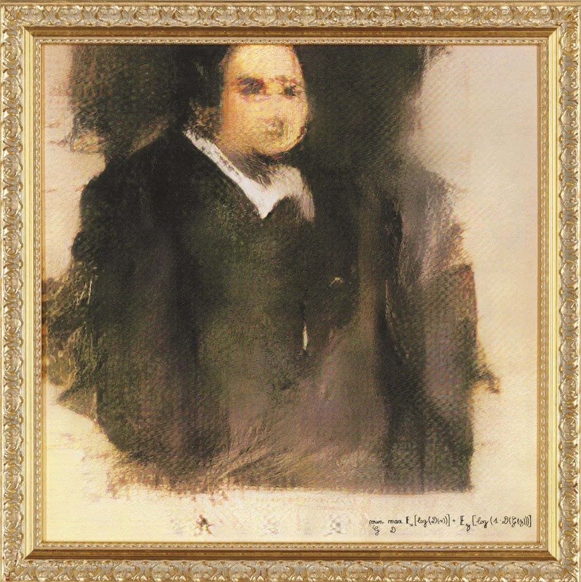 Portrait of Edmond de Belamy, delo kolektiva Obvious generisano veštačkom inteligencijom