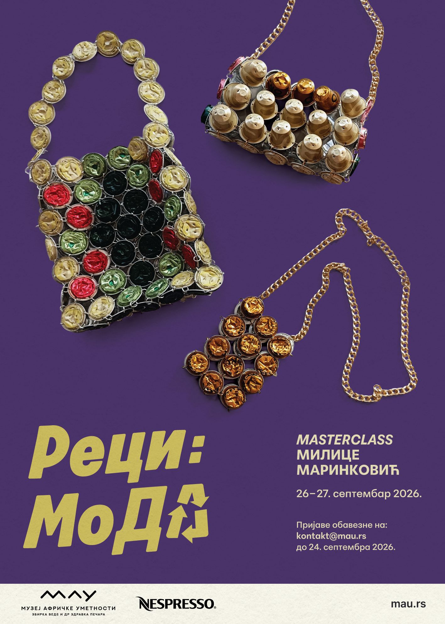 Plakat kreativne modne radionice „Reci: MoDa“ u Muzeju afričke umetnosti