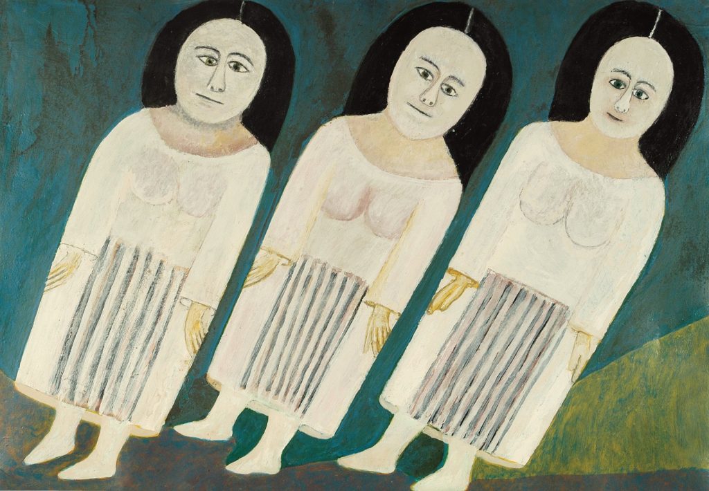 Sava Sekulić, Evo ih mučenice, 1974, ulje na kartonu, 70 x 100 cm, MNMU, inv. br. 626