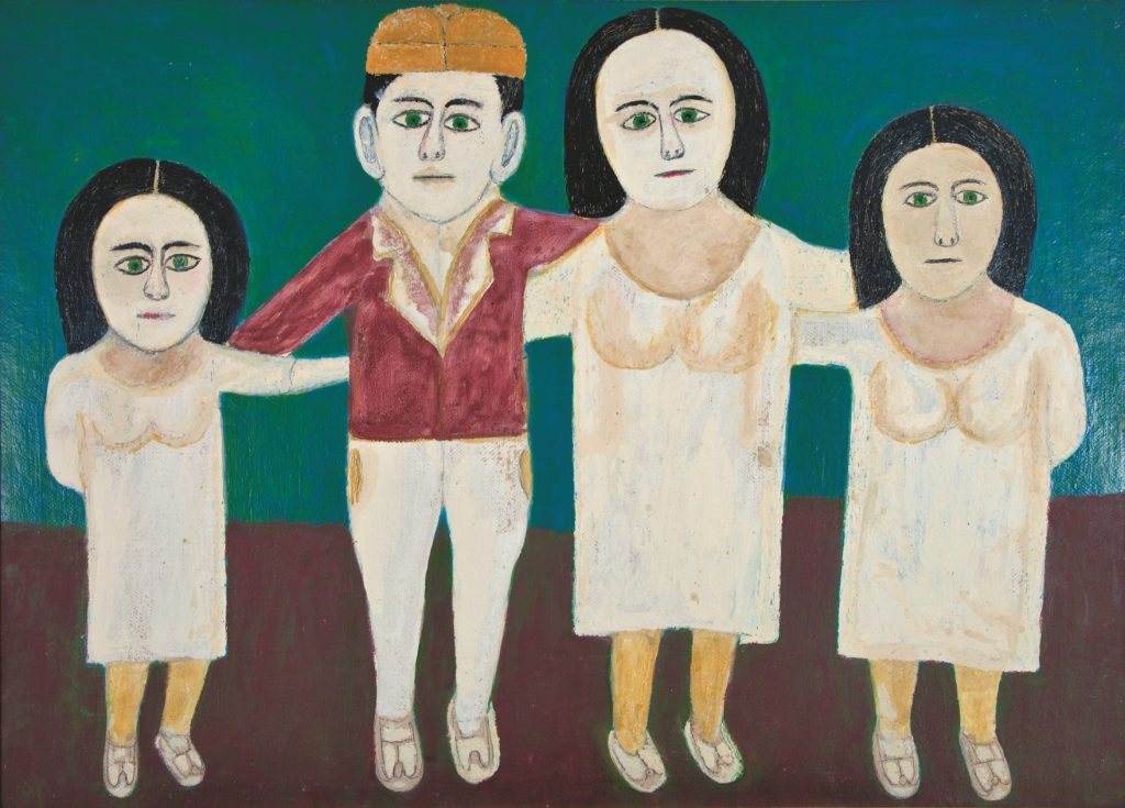Sava Sekulić, Kolo igraju, 1974, ulje na kartonu, 70 x 98 cm, MNMU, inv. br. 629