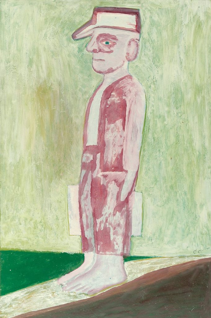 Sava Sekulić, Voja se u otadžbinu oslobođenu vraća, 1974, ulje na kartonu, 90 x 60 cm, MNMU, inv. br. 628