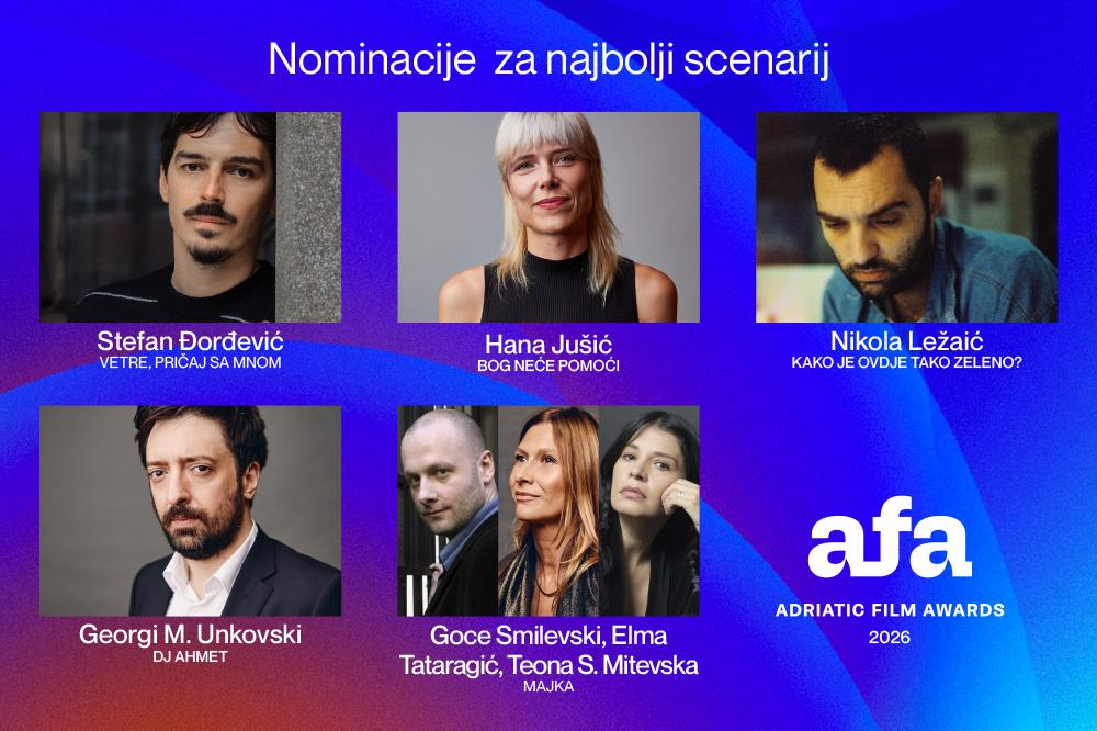 AFA nagrade 2026 – kategorija Najbolji scenario