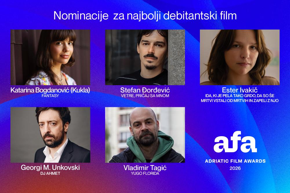 AFA nagrade 2026 – kategorija Najbolji debitantski film