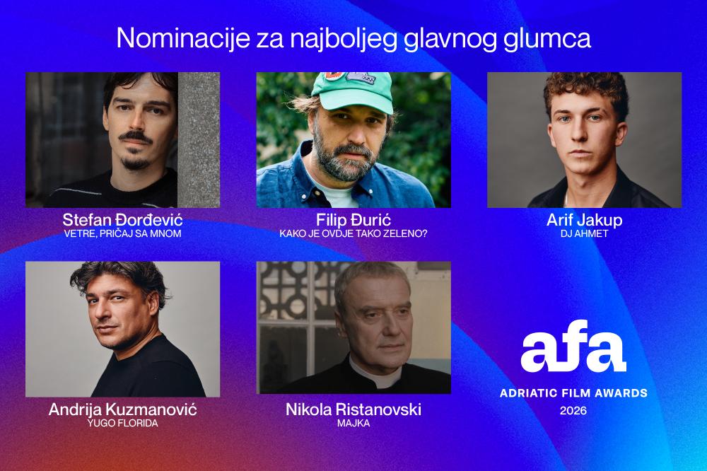 AFA nagrade 2026 – kategorija Najbolji glavni glumac