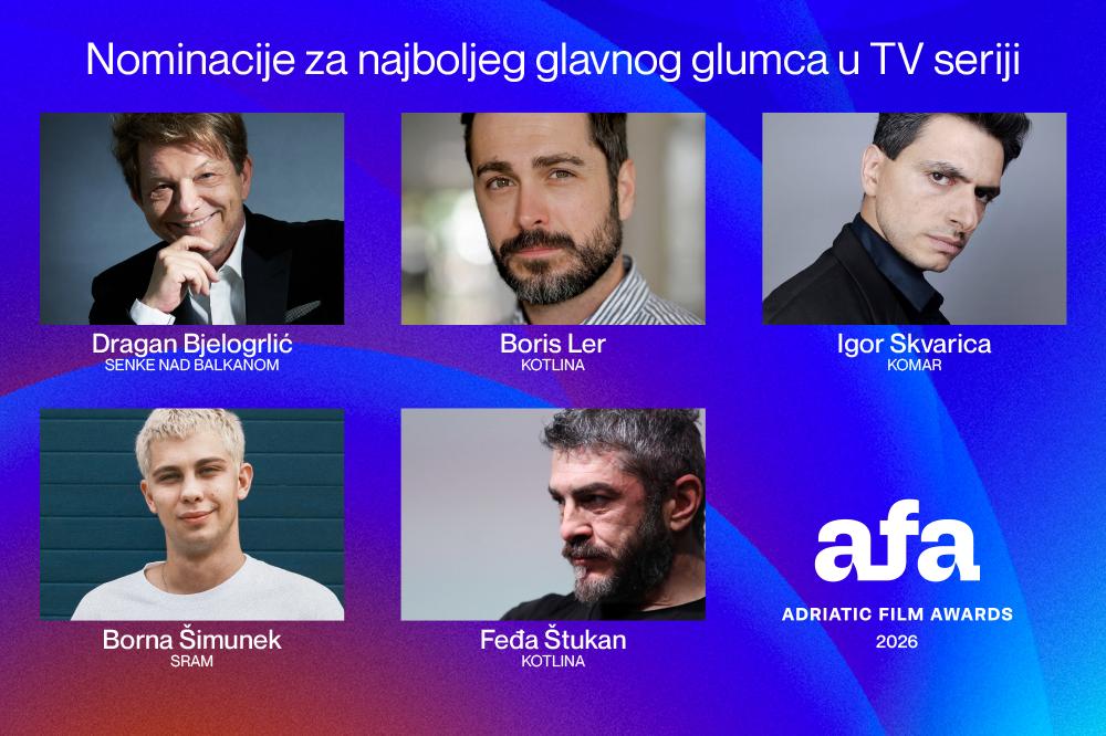 AFA nagrade 2026 – kategorija Najbolji glavni glumac u TV seriji