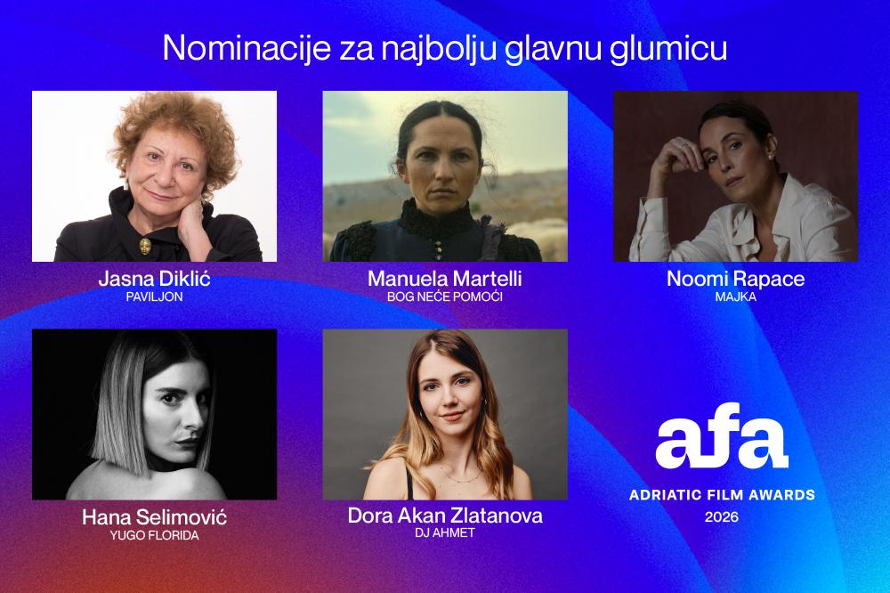 AFA nagrade 2026 – kategorija Najbolja glavna glumica