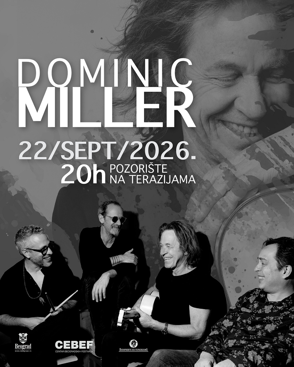 Vizual koncerta Dominika Milera i benda u Pozorištu na Terazijama