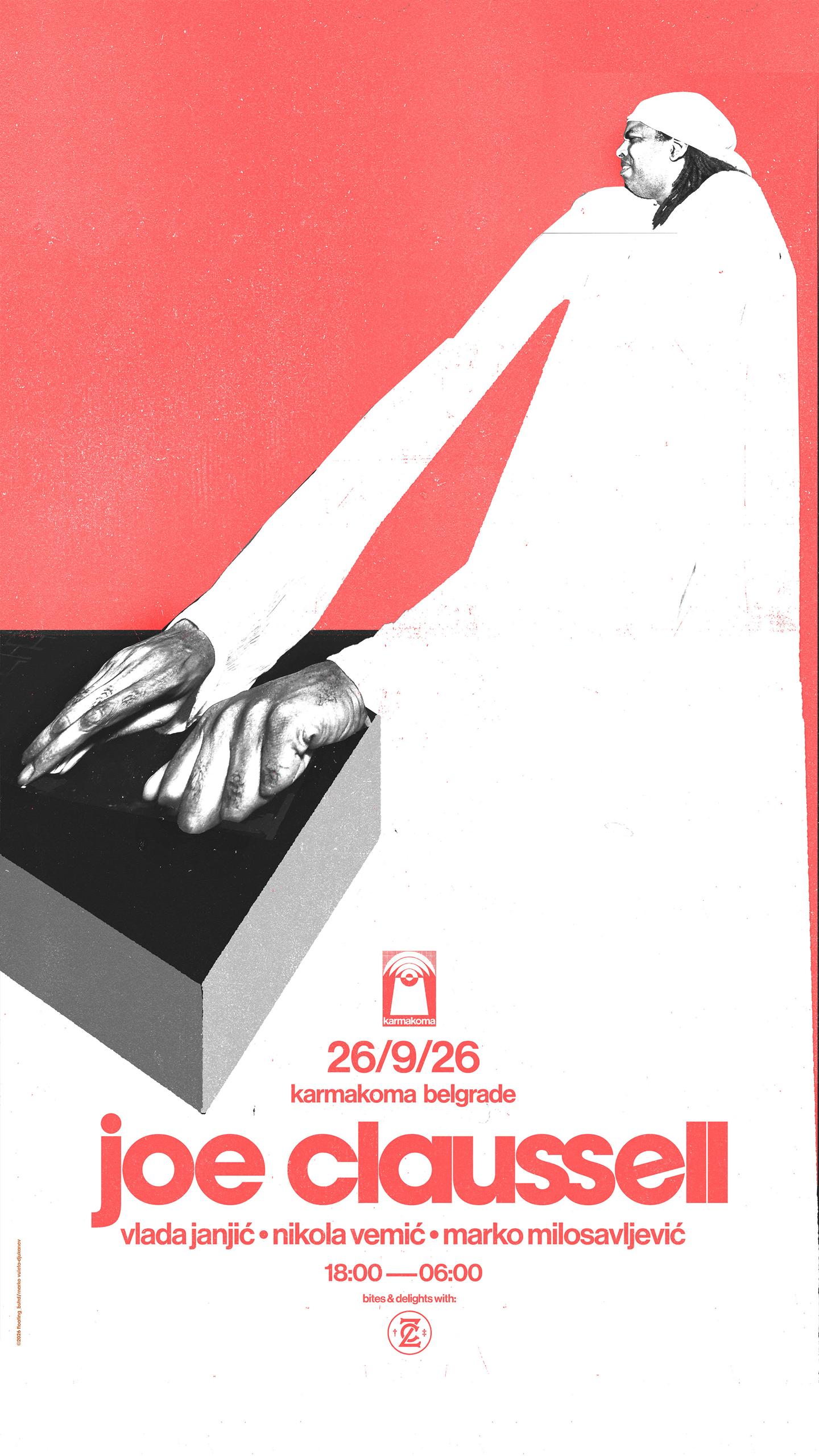 Poster žurke sa Džoom Kloselom u Karmakomi