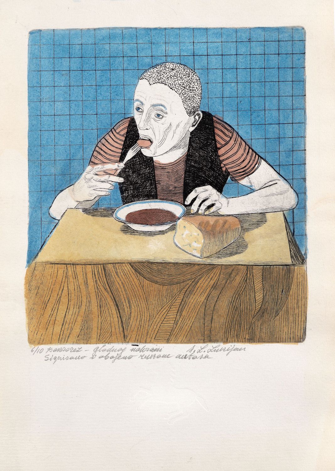Aleksandar Luković Lukijan, „Bez naziva“, grafika