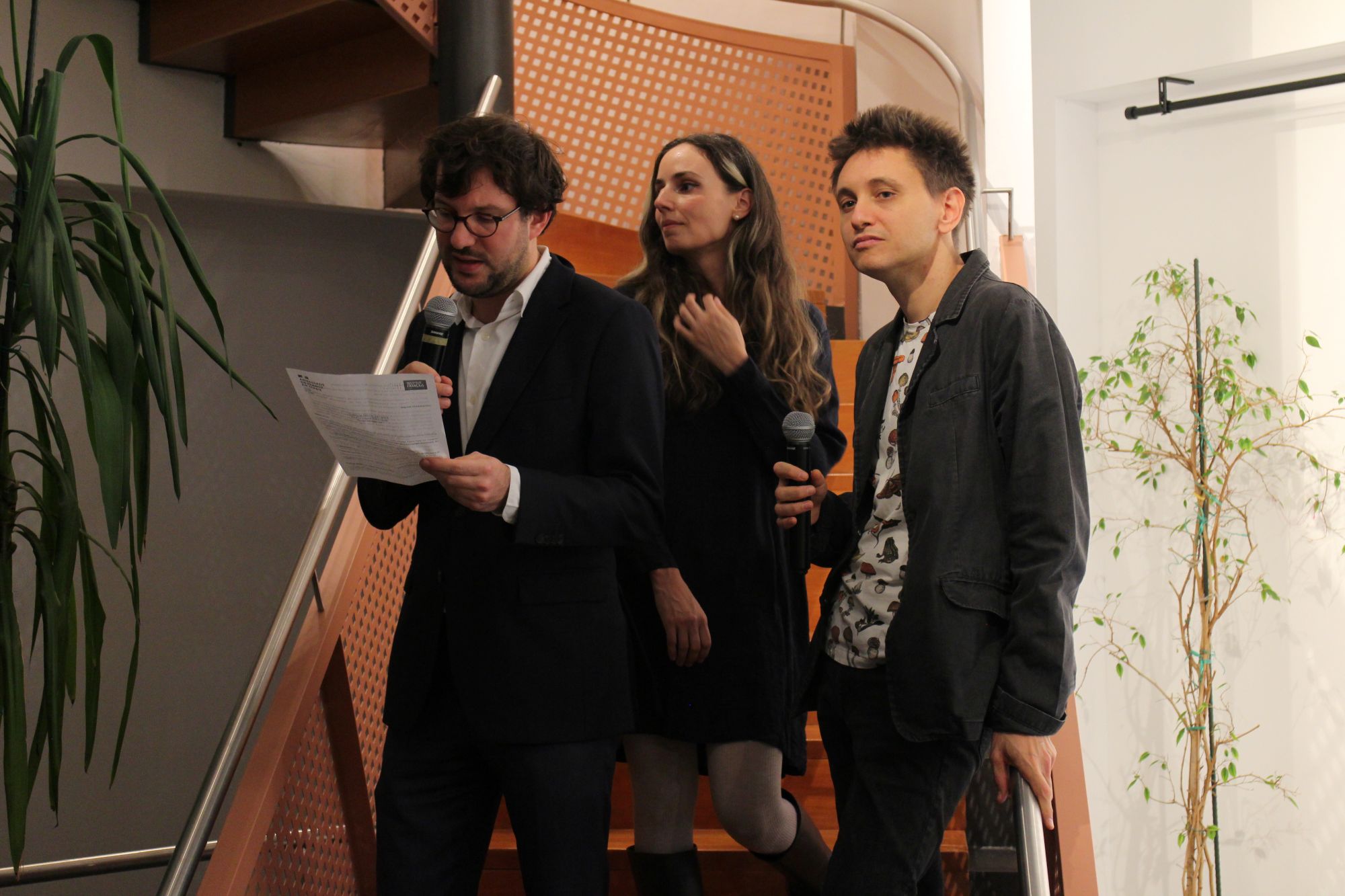 Amos Rajhman, Sanja Šikoparija i Uroš Krčadinac na otvaranju Digital Art Week Belgrade