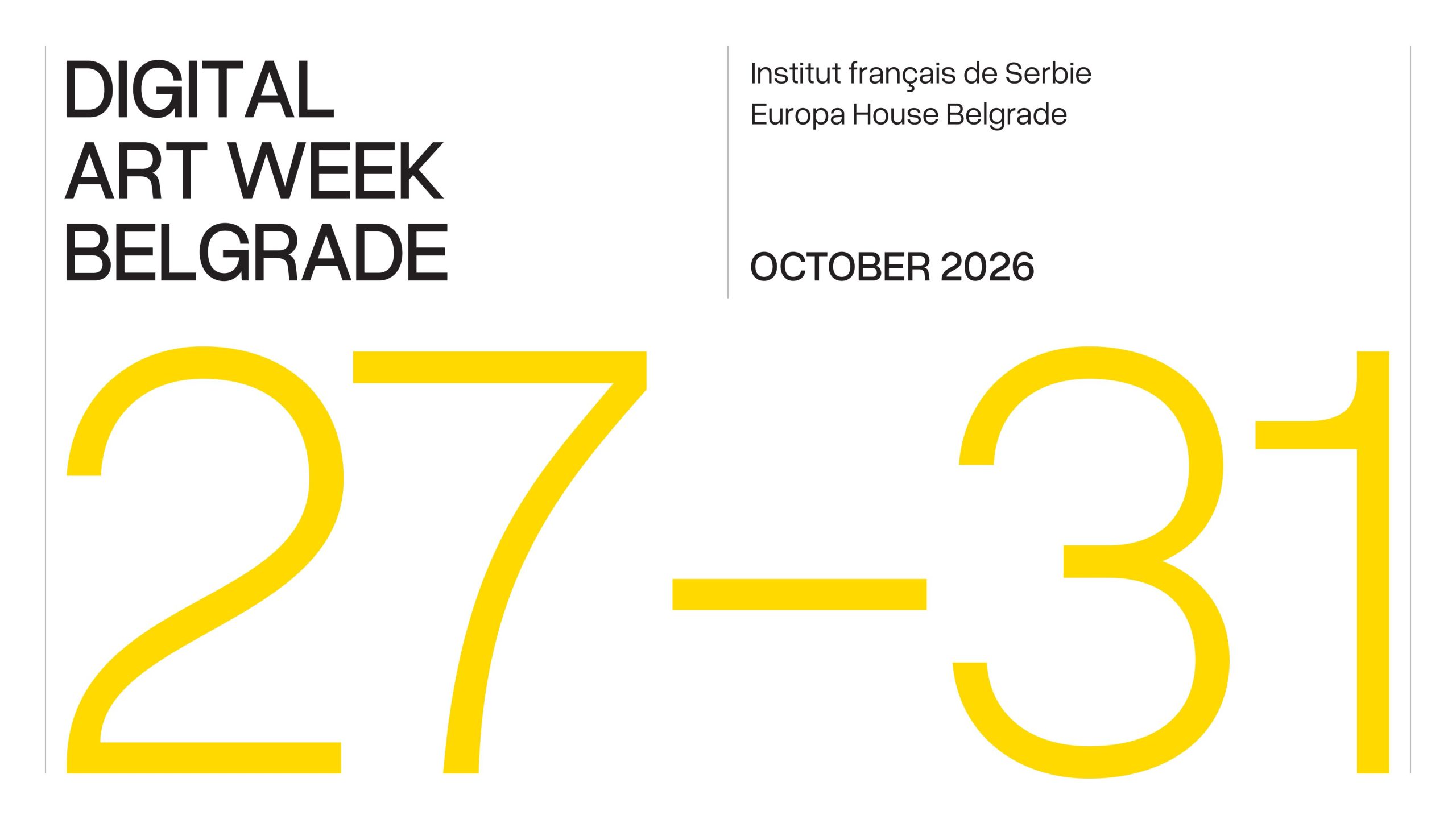 Digital Art Week Belgrade, vizual manifestacije