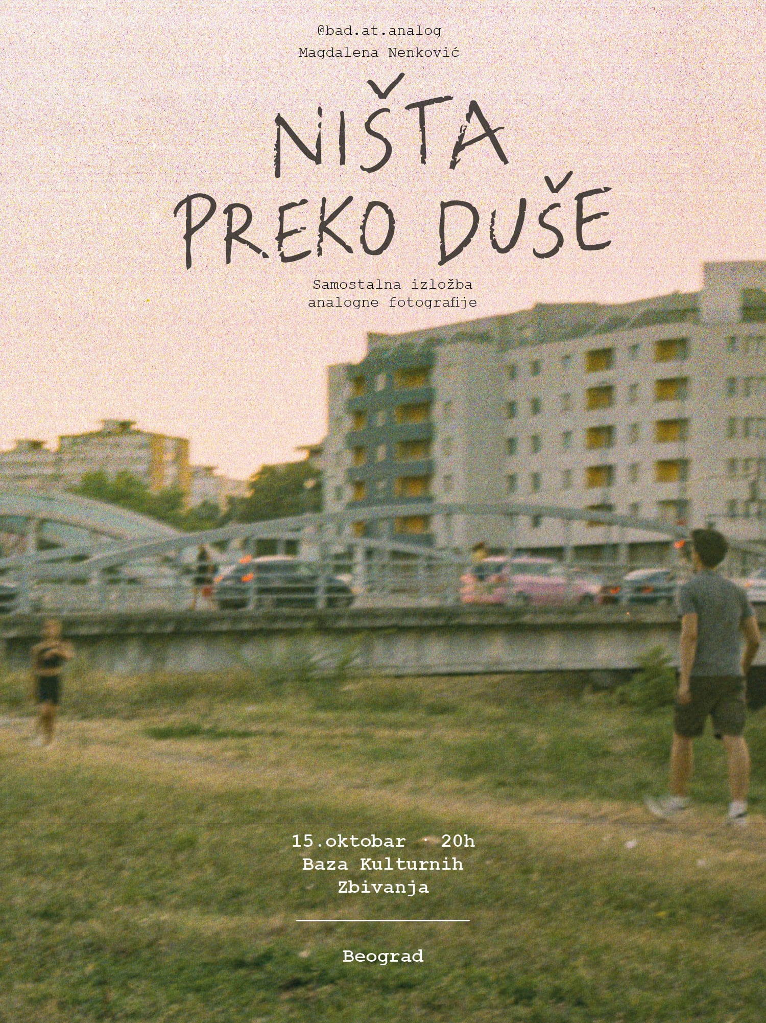 Plakat izložbe Ništa preko duše Magdalene Nenković