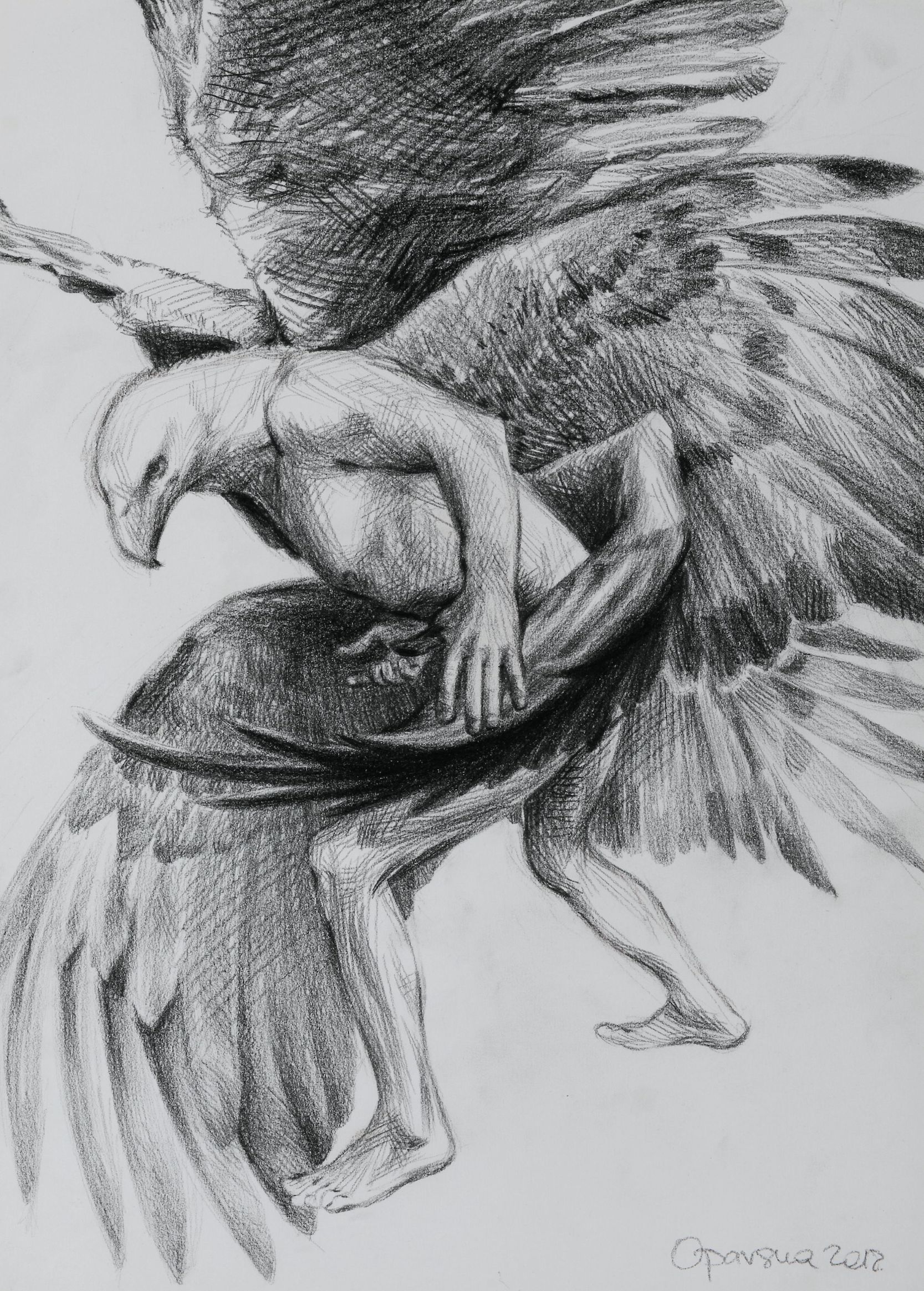 Jasna Opavski, „Bez naziva“, grafit, 2018.