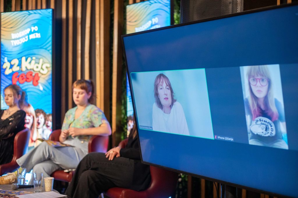 Uključenje putem video-veze na konferenciji za medije povodom 22. Kids Festa