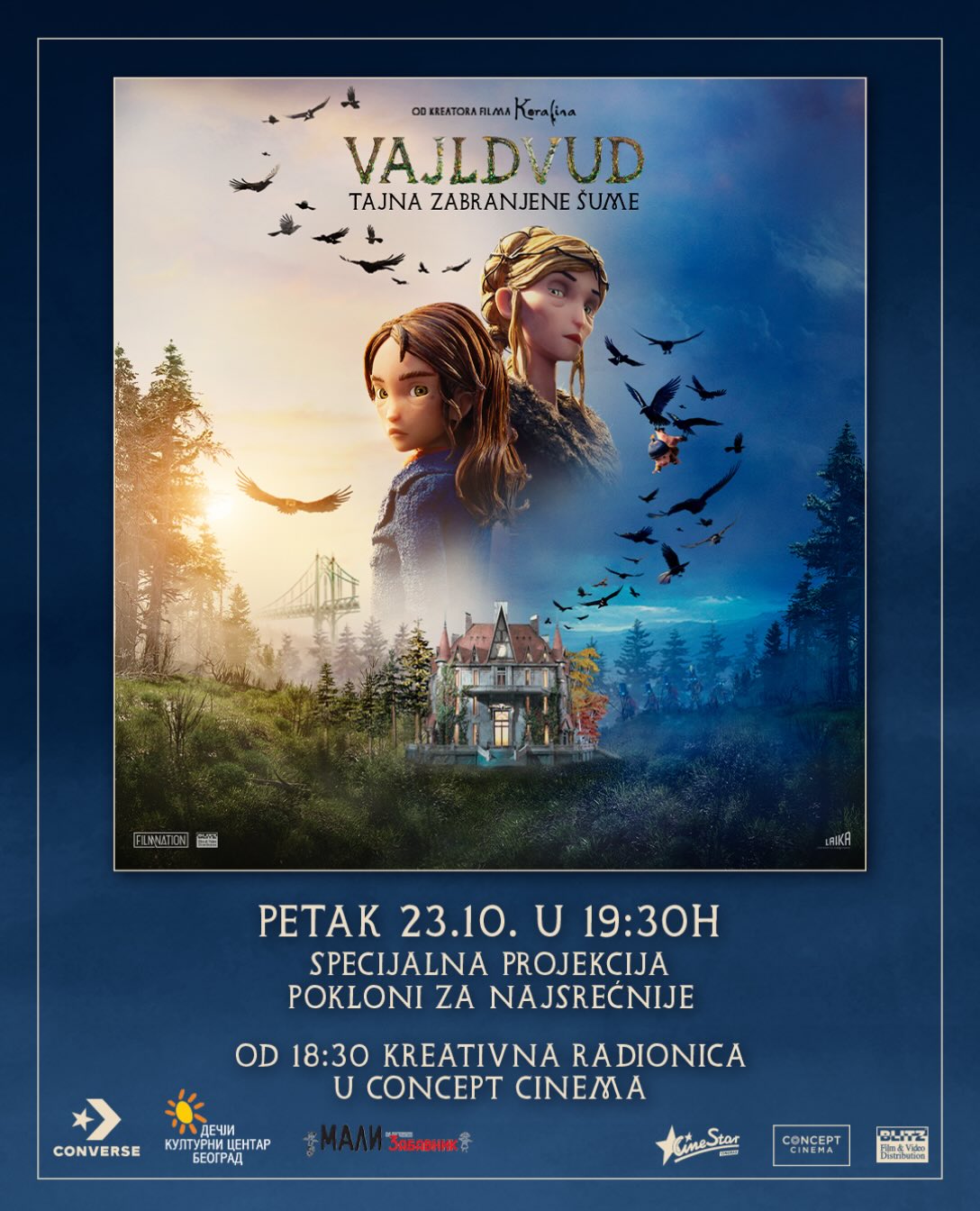 Vajldvud: Tajna zabranjene šume, specijalna projekcija uz radionicu animacije